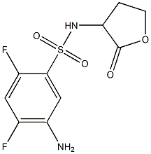 5-amino-2,4-difluoro-N-(2-oxooxolan-3-yl)benzene-1-sulfonamide 结构式