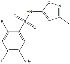 5-amino-2,4-difluoro-N-(3-methyl-1,2-oxazol-5-yl)benzene-1-sulfonamide 结构式