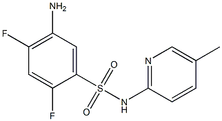 5-amino-2,4-difluoro-N-(5-methylpyridin-2-yl)benzene-1-sulfonamide 结构式