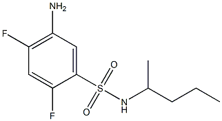 5-amino-2,4-difluoro-N-(pentan-2-yl)benzene-1-sulfonamide 结构式