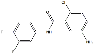 5-amino-2-chloro-N-(3,4-difluorophenyl)benzamide 结构式