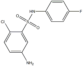 5-amino-2-chloro-N-(4-fluorophenyl)benzene-1-sulfonamide 结构式