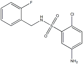 5-amino-2-chloro-N-[(2-fluorophenyl)methyl]benzene-1-sulfonamide 结构式