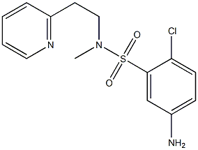 5-amino-2-chloro-N-methyl-N-[2-(pyridin-2-yl)ethyl]benzene-1-sulfonamide 结构式