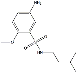 5-amino-2-methoxy-N-(3-methylbutyl)benzene-1-sulfonamide 结构式