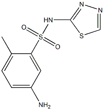 5-amino-2-methyl-N-(1,3,4-thiadiazol-2-yl)benzene-1-sulfonamide 结构式