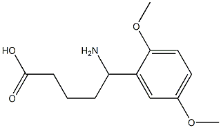 5-amino-5-(2,5-dimethoxyphenyl)pentanoic acid 结构式