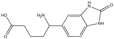 5-amino-5-(2-oxo-2,3-dihydro-1H-1,3-benzodiazol-5-yl)pentanoic acid 结构式