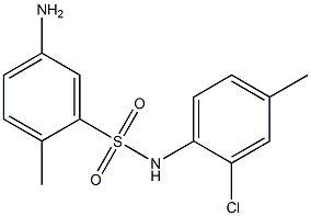 5-amino-N-(2-chloro-4-methylphenyl)-2-methylbenzene-1-sulfonamide 结构式