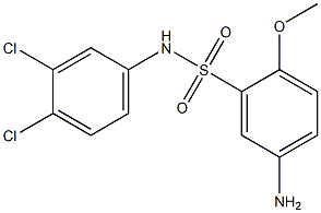 5-amino-N-(3,4-dichlorophenyl)-2-methoxybenzene-1-sulfonamide 结构式