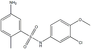 5-amino-N-(3-chloro-4-methoxyphenyl)-2-methylbenzene-1-sulfonamide 结构式