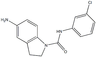 5-amino-N-(3-chlorophenyl)-2,3-dihydro-1H-indole-1-carboxamide 结构式