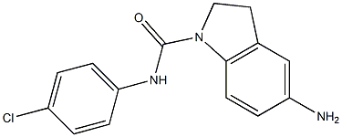 5-amino-N-(4-chlorophenyl)-2,3-dihydro-1H-indole-1-carboxamide 结构式
