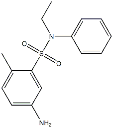 5-amino-N-ethyl-2-methyl-N-phenylbenzene-1-sulfonamide 结构式