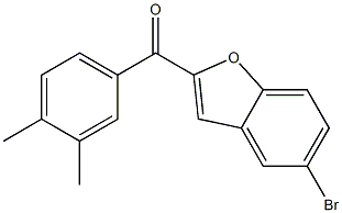 5-bromo-2-[(3,4-dimethylphenyl)carbonyl]-1-benzofuran 结构式