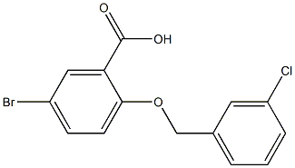 5-bromo-2-[(3-chlorophenyl)methoxy]benzoic acid 结构式