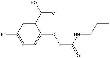 5-bromo-2-[(propylcarbamoyl)methoxy]benzoic acid 结构式