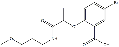 5-bromo-2-{1-[(3-methoxypropyl)carbamoyl]ethoxy}benzoic acid 结构式