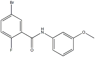 5-bromo-2-fluoro-N-(3-methoxyphenyl)benzamide 结构式
