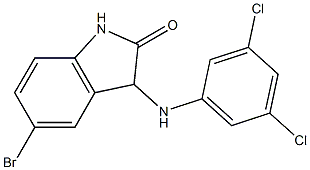 5-bromo-3-[(3,5-dichlorophenyl)amino]-2,3-dihydro-1H-indol-2-one 结构式