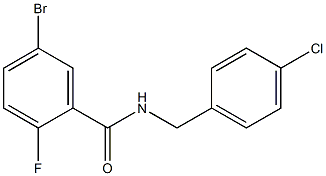 5-bromo-N-[(4-chlorophenyl)methyl]-2-fluorobenzamide 结构式