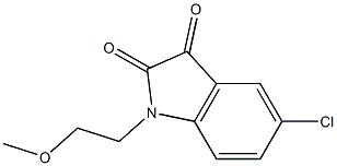 5-chloro-1-(2-methoxyethyl)-2,3-dihydro-1H-indole-2,3-dione 结构式
