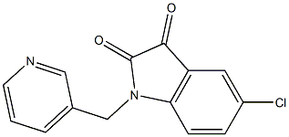 5-chloro-1-(pyridin-3-ylmethyl)-2,3-dihydro-1H-indole-2,3-dione 结构式