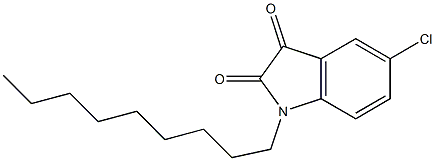 5-chloro-1-nonyl-2,3-dihydro-1H-indole-2,3-dione 结构式