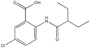 5-chloro-2-(2-ethylbutanamido)benzoic acid 结构式
