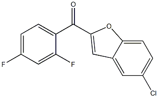 5-chloro-2-[(2,4-difluorophenyl)carbonyl]-1-benzofuran 结构式