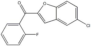 5-chloro-2-[(2-fluorophenyl)carbonyl]-1-benzofuran 结构式