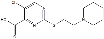 5-chloro-2-[(2-piperidin-1-ylethyl)thio]pyrimidine-4-carboxylic acid 结构式