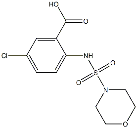 5-chloro-2-[(morpholine-4-sulfonyl)amino]benzoic acid 结构式