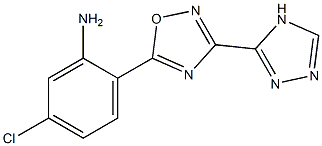 5-chloro-2-[3-(4H-1,2,4-triazol-3-yl)-1,2,4-oxadiazol-5-yl]aniline 结构式