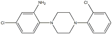 5-chloro-2-[4-(2-chlorophenyl)piperazin-1-yl]aniline 结构式