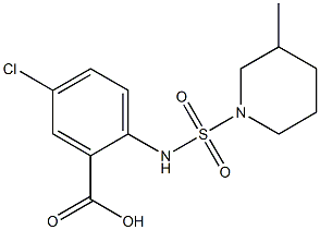 5-chloro-2-{[(3-methylpiperidine-1-)sulfonyl]amino}benzoic acid 结构式