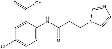 5-chloro-2-{[3-(1H-imidazol-1-yl)propanoyl]amino}benzoic acid 结构式