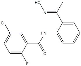 5-chloro-2-fluoro-N-{2-[1-(hydroxyimino)ethyl]phenyl}benzamide 结构式