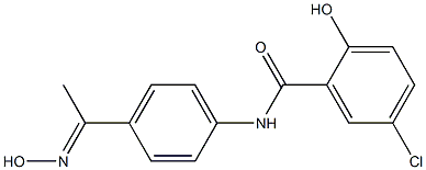 5-chloro-2-hydroxy-N-{4-[1-(hydroxyimino)ethyl]phenyl}benzamide 结构式