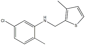 5-chloro-2-methyl-N-[(3-methylthiophen-2-yl)methyl]aniline 结构式