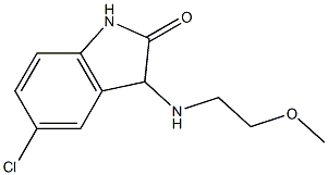 5-chloro-3-[(2-methoxyethyl)amino]-2,3-dihydro-1H-indol-2-one 结构式