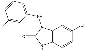 5-chloro-3-[(3-methylphenyl)amino]-2,3-dihydro-1H-indol-2-one 结构式