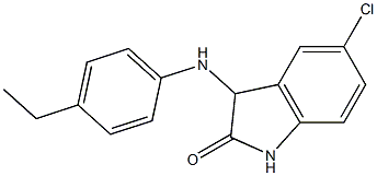 5-chloro-3-[(4-ethylphenyl)amino]-2,3-dihydro-1H-indol-2-one 结构式