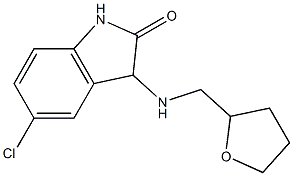 5-chloro-3-[(oxolan-2-ylmethyl)amino]-2,3-dihydro-1H-indol-2-one 结构式