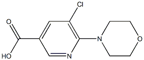 5-chloro-6-(morpholin-4-yl)pyridine-3-carboxylic acid 结构式