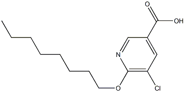 5-chloro-6-(octyloxy)pyridine-3-carboxylic acid 结构式