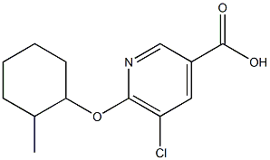 5-chloro-6-[(2-methylcyclohexyl)oxy]pyridine-3-carboxylic acid 结构式