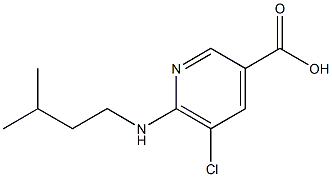 5-chloro-6-[(3-methylbutyl)amino]pyridine-3-carboxylic acid 结构式