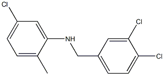 5-chloro-N-[(3,4-dichlorophenyl)methyl]-2-methylaniline 结构式