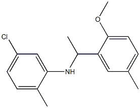 5-chloro-N-[1-(2-methoxy-5-methylphenyl)ethyl]-2-methylaniline 结构式